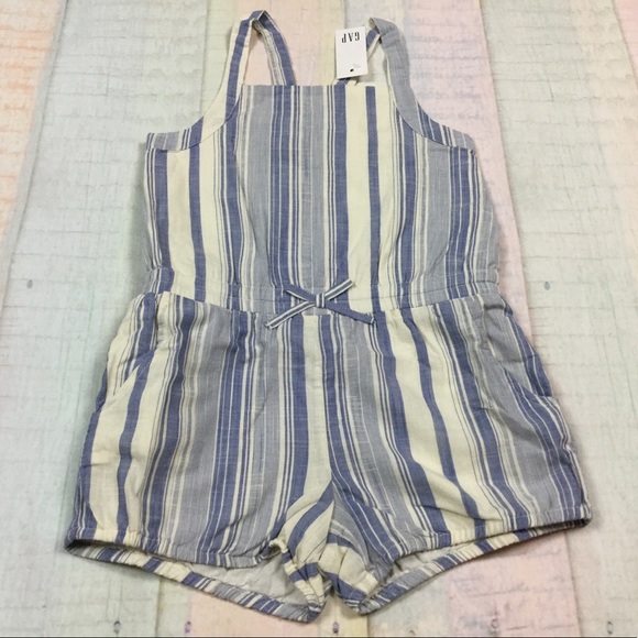 Gap Girls 4T or 5T Striped Shorts Jumpsuit Romper - Picture 3 of 5